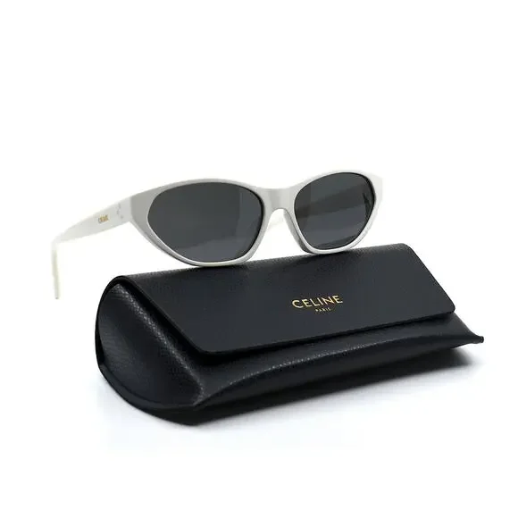 NEW CELINE PARIS CL40251U 25A WHITE GREY AUTHENTIC SUNGLASSES - Picture 2 of 14